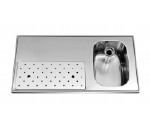 Franke ST BB-100-1 lekblad met spoelbak rechts met ingebouwde glazenspoeler