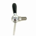 Pearl biertapkraan chroom 8 mm uitloop met zwarte tapknop