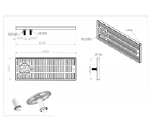 RVS lekbakje 600 x 220 mm opbouw met afvoer